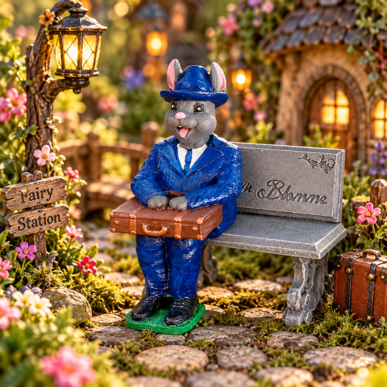 Suitcase Sammy — garden display