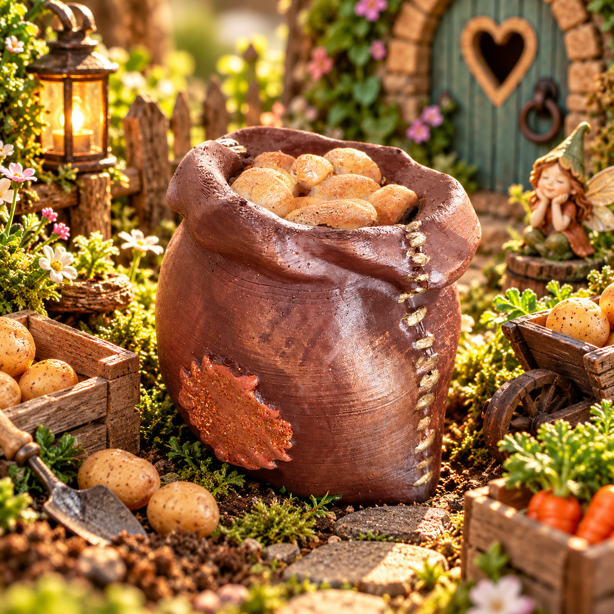 The Gnome’s Potato Harvest — garden display