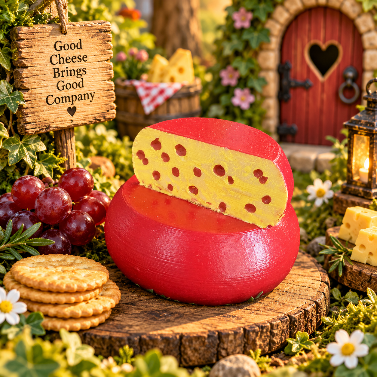 Giant Fairy Cheese Wheel — garden display