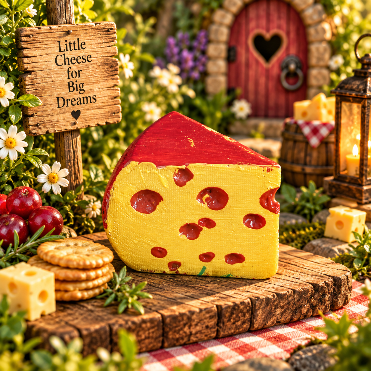 Fairy Cheese Wedge — garden display