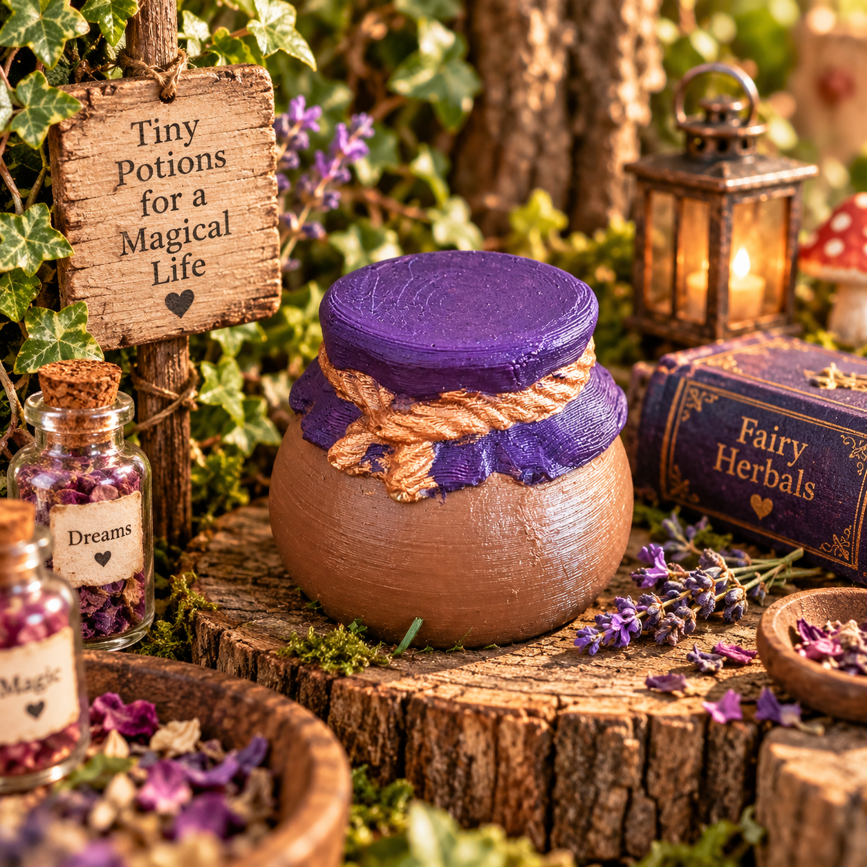 The Fairy Dream Jar — garden display
