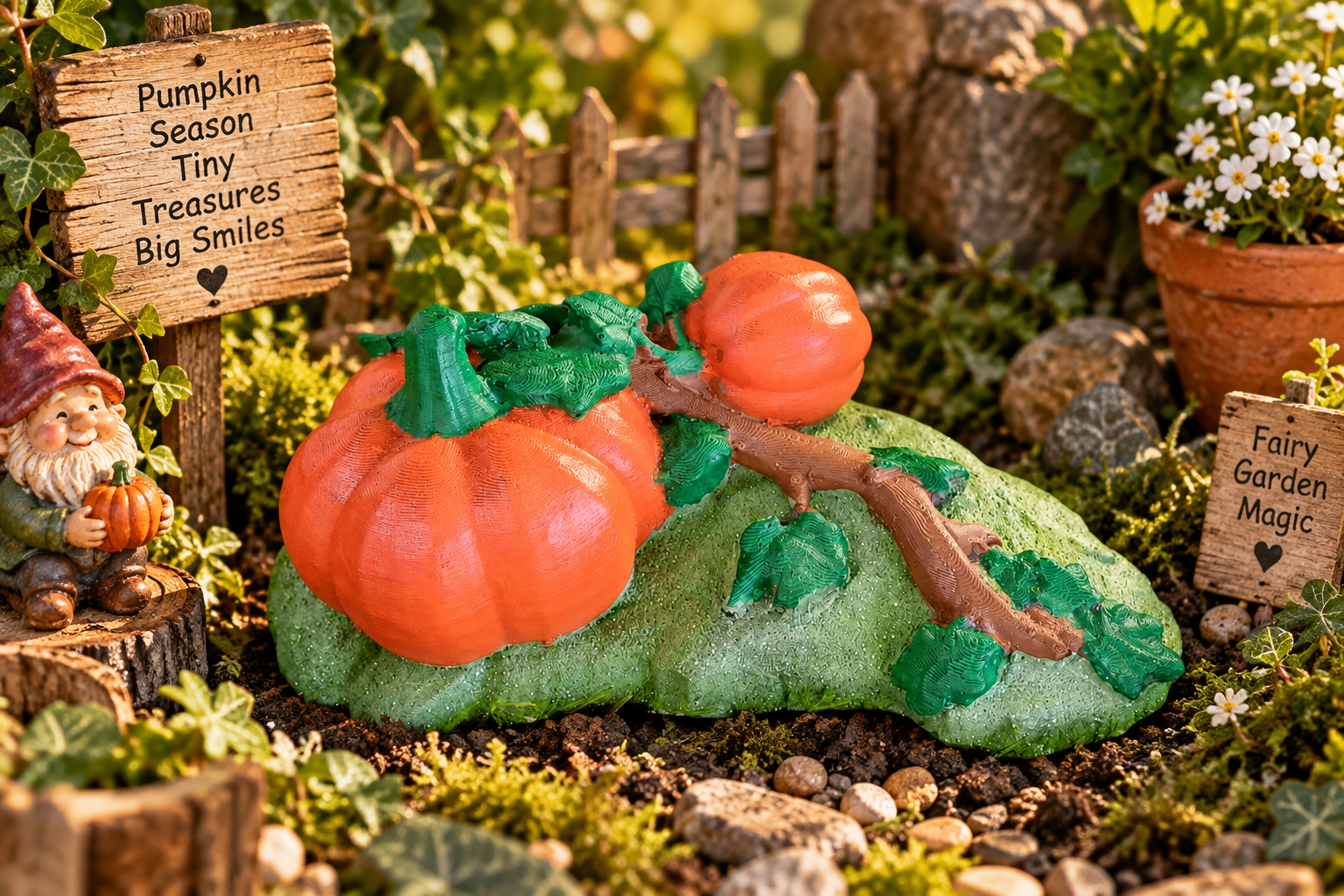 The Tiny Town Pumpkin Patch — garden display
