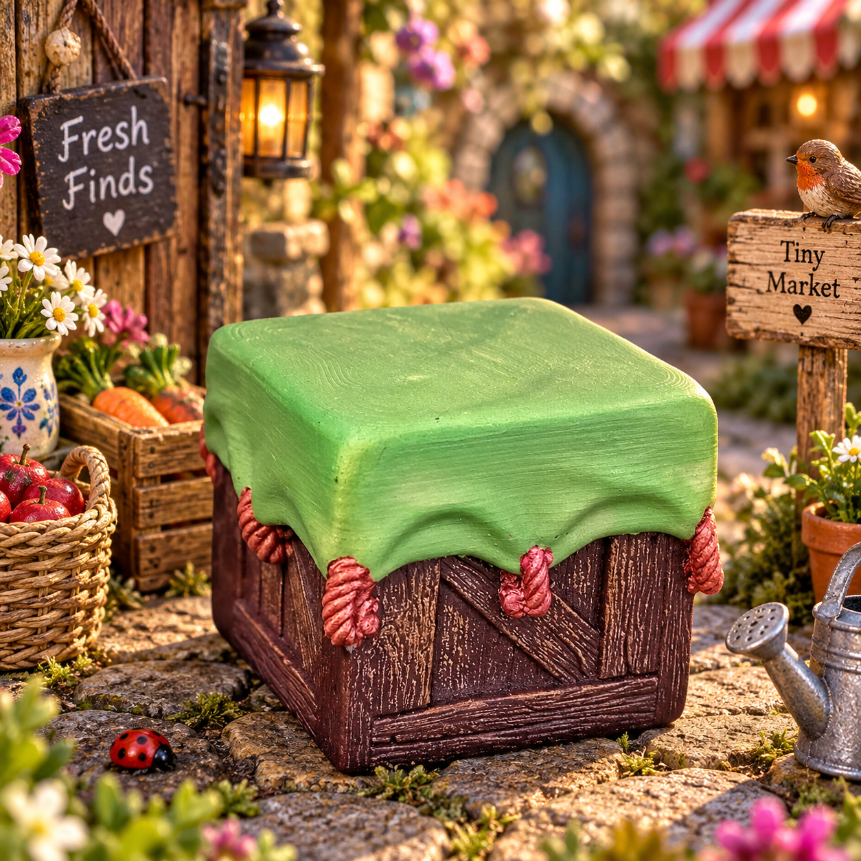 The Tiny Town Market Crate — garden display